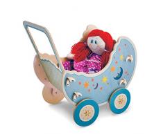 Dida - Der Puppenwagen Aus Holz Dekoration Mond ist EIN Holzpuppenwagen Zum Schieben Der Puppen Der Kinder. Der Spielwagen Ist Ideal Für Den Kindergarten Und Zu Hause