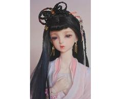 Clicked Bjd SD Puppe Haar Chinesische Antike Perücke Für Puppe DIY Liefert,Headcircumference18~19cm