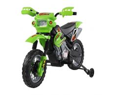 HOMCOM Kinderauto Kinderwagen Elektroauto Kinderfahrzeug Kindermotorrad Quad Elektroquad Kinderquad Elektromotorrad grün