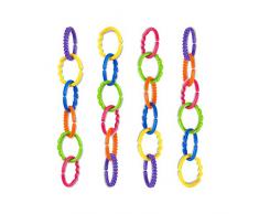 talinu bunte Kinderwagenkette 24-teilig | Babyspielkette, Wagenkette, Kinderwagenspielzeug