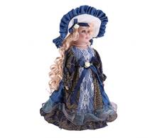 Homyl 30cm Miniatur Porzellanpuppe Mädchen Puppe Modepuppe für Puppenhaus Puppenstube Dekoration