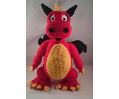 Plüschtier Drache ca 30 cm gehäkelt (Plüchtiere Drache 1)