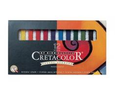 CRETACOLOR Pastellkreide-Set Starter| brilliantes Farbergebnis | hohe Lichtechtheit | 12 Farben
