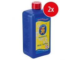 Pustefix Nachfüllflasche Midi I 2 x 500 ml Seifenblasenflüssigkeit I Bubbles Made in Germany I Seifenblasen für Hochzeit, Kindergeburtstag, Polterabend I Seifenblasen für Kinder & Erwachsene