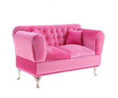 Backbayia 1/6 Miniatur Lange Sofa Couch Mit Kissen Möbel Wohnzimmermöbel für 1/6 Puppenhaus Puppenstube Zubehör