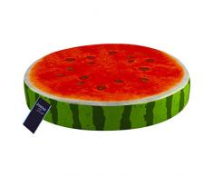 SANDINI Sitzkissen Holz, Obst, Gemüse – Dekoration für Haus und Garten – Bodenkissen für Kinder – 38 x 6 cm