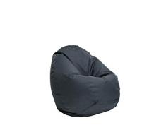 Bruni Kinder-Sitzsack Classico S in Grau – Sitzsack mit Innensack für Kinder, Abnehmbarer Bezug, lebensmittelechte EPS-Perlen als Bean-Bag-Füllung, aus Deutschland