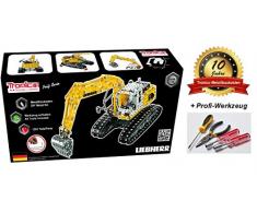 TRONICO Metallbaukasten Liebherr Bagger Baustelle Konstruktionsspielzeug - Mint - STEAM - Modellbau - Bauen mit Werkzeug