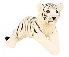 Tiger weiß liegend Plüschtier ca. 60 cm Kuscheltier Softtier Raubkatze Stofftier