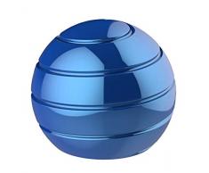CaLeQi Kinetic Schreibtischspielzeug Office Metal Spinner Ball Gyroskop mit optischer Täuschung für Anti-Angst Stress abbauen Inspirieren Sie innere Kreativität (Blau)