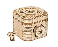 ROKR Hölzerne Mechanische 3D Puzzle - 3D Laserschnitt Holzpuzzle Mechanische hölzernes Modell Gebäude - Geschenk für Teen und Erwachsene