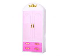 Guoyy 1 Stück Haus Schrank Schrank Kleiderschrank Schlafzimmer Prinzessin Möbel Spielzeug Puppe Für Barbie Puppen Kind Spielzeug Geschenke Puppe Zubehör