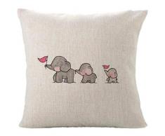 hshi Cute Drei Baby Elefanten Kissen Fall Auto Schlafzimmer Sofa Kissenbezug Warm Home Decor für Kinder Überwurf Kissen Fällen
