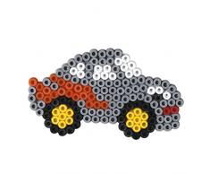 Hama 3502 - Bügelperlen Midi Geschenkpackung kleine Welt Dinosaurier & Auto blau 2