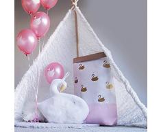 Pu Ran Kinder Plüschtier Schwan Kuscheltier Baby Schlafpuppen Geburtstag Weihnachten Geschenk, weiß, Einheitsgröße