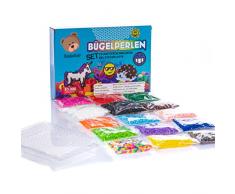 Bastelbär Bügelperlen Set - Steckperlen Set - Bügelperlen Sortiert - mit Bügelperlen Maxi Steckplatte - Bügelperlen Set Jungen - Bügelperlen Set Mädchen - Bügelperlen Starterset
