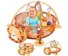 Krabbeldecke mit Spielbogen und Bällen Tolles Tiger Motiv Spieldecke mit Greiflingen