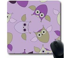 Büro Mausmatte,Mousepads Für Computer,Spiel Mauspad,Matte Mit Genähten Kanten,Schal Vogel Eulen Zusammenfassung Birdie Küken Teppich Endlos Endless Design Flyleaf Gaming Mouse Pad