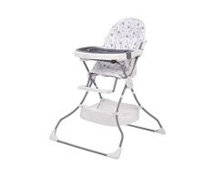 101162425, Polini Kids Kinderhochstuhl 252 Sterne weiß grau klappbar, 2135-14
