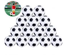 Liuer Tischfußball Kickerbälle, 14PCS Durchmesser 32MM,36 MM Schwarz Weiß Tischfußball Kugeln Ersatzbälle Mini Ball Tischfußball Kugeln Zubehör Geeignet für Erwachsene und Kinder
