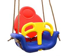 LittleTom 3-in-1 Kinderschaukel Baby Garten Schaukel 49x48x34cm Kinder Indoor Outdoor Spielzeug 6-72 Monate Blau-Rot