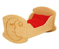 Puppenwiege aus Holz mit Mond von Drewart