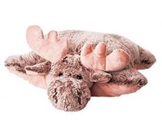 Schmusekissen Elch, Supersüß ,Muff, Stofftier,Kuscheltier,Plüschtier, Kuschelkissen, Kissen Elch 44x40 cm, beige