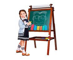 Arkmiido 3 in 1 Kinder Staffelei Doppelseitiges für Kinder Whiteboard & Tafel Kindertafel mit Verstellbaren Ständer & Drehen 360 Grad & Bonus Magnetische Buchstaben und Zahlen