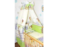 Himmel Vollstoff mit Himmelstange für Baby Kinder Bett Baumwolle Vollstoffhimmel D8