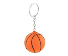 SODIAL(R) Orange Basketball Form Sport Stressball-Verbindungs-Ketten-Schluesselring