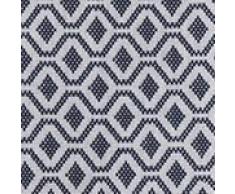 URBANARA Kissen “Viana“ - 100% reine Baumwolle, Blaugrau/Weiß mit geometrischem Diamantmuster – 50 x 50 cm, Dekokissen, Sofakissen, Zierkissen, Kissenhülle …