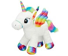 Preis am Stiel Plüschtier Einhorn mit Regenbogenflügel | Kuscheltier | Geschenk für Kinder | Einhorn