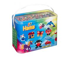 Hama 208-67 - Eimer mit Bügelperlen, ca. 30000 Perlen, Grundfarben gemischt, bunt