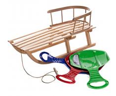 Holzschlitten mit Rückenlehne Kinderschlitten aus Holz Gratis Schneebob von rg-vertrieb