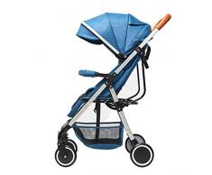 Wp.bewa Leichter Kompakter 4-Rad Kinderwagen,Liegebuggy Für Flugzeug-Babyreisesystem Faltbarer Kinderwagen Mit Liegeposition Und 5-Punkt-Sicherheitsgurt Für Kleinkinder,A