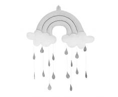 SparY Anhänger Spielzeug Süß Stoff Dekoration Requisiten Om Baby Wiege Zubehör Wolke Regentropfen Geschenke Kinderzimmer Mobile Hängende Zelt Fotografie (Pink) - grau, Free Size