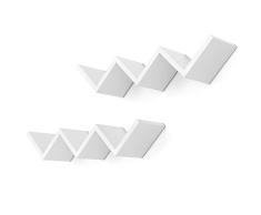 SONGMICS Wandregal Schweberegale 2er Set Cube Regal Bücherregal CD Regal Kinderzimmer 71,5 cm, Weiß LWS67W