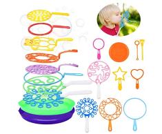 15 Stück seifenblasen Set,seifenblasenstäbe,Blase zauberstab,seifenblasen Gross Kinder,buntes seifenblasen Spielzeug,seifenblasen für Outdoor aktivitäten
