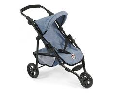 Bayer Chic 2000 612 50 - Jogging Buggy Lola, Kleiner Puppenwagen für Puppen bis 50 cm, Jeans Blue