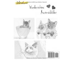 Mein Ausmalbuch - Katzen: Ausmalbilder für Erwachsene I Tiere