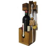 Logoplay 2066 Flaschen-Tresor - Schnurpuzzle - Denkspiel - Knobelspiel - Geduldspiel - Logikspiel aus edlem Holz