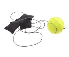 JONOTOYS Springball mit Armband 6,5 cm gelb