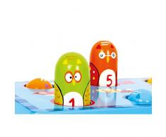 small foot 5807 Klopfbank Hau den Vogel aus Holz, buntes Design mit Zahlenspiel, inkl. Holzhammer, ab 18 Monate