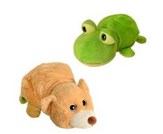 trendaffe Frosch und Bär 2in1 Krempel Kuscheltier - Stofftier Plüschtier