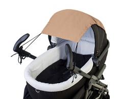 Sonnensegel / Sonnendach (UV-Schutz 50+) für Buggy / Kinderwagen (Oxford Polyester) (HELLBRAUN (MELANGE)