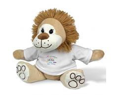 printplanet Kuscheltier mit Namen Leona - Stoff-Löwe mit Design Positive Eigenschaften - Stofftier, Plüschtier