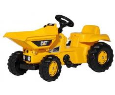 Rolly Toys 024179 rollyKid Dumper CAT | Trettraktor mit Kettenschutz, Kippschüssel | Traktor mit Kippschüssel | Funktionszubehör nachrüstbar | für Kinder ab 2,5 Jahren | Farbe gelb