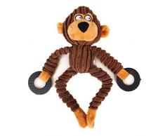 Pet Toys Puppy Squeaky Toys Kauspielzeug mit Plüschaffe für kleine Hunde Halten Sie Ihren Hund bei Laune Interaktives ungiftiges Material