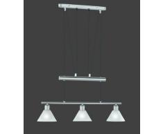 Trio-Leuchten 3751031-07 Jojo-Balkenpendel, 3xE14,max.40W, Nickel matt, Glas opal matt weiß [Energieklasse A++]