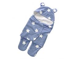Sytps Frühling Herbst Dünne Säuglingswindel Babyschlafsack Für Neugeborene Doppelschichten Babyschlafsäcke Kinderwagendecken, Blau